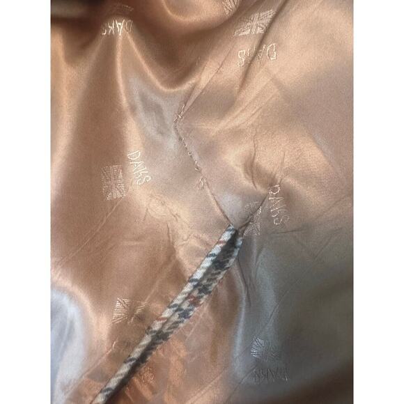 DAKS London Wool Men’s Blazer Elbow Patch Vintage Sport Coat Houndstooth Med 42R - Picture 7 of 9